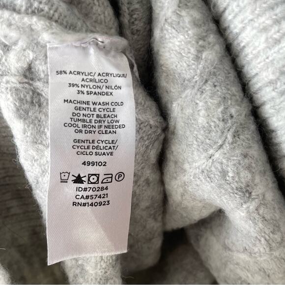 LOFT Gray Cable Knit Sweater | XS - Picture 4 of 4
